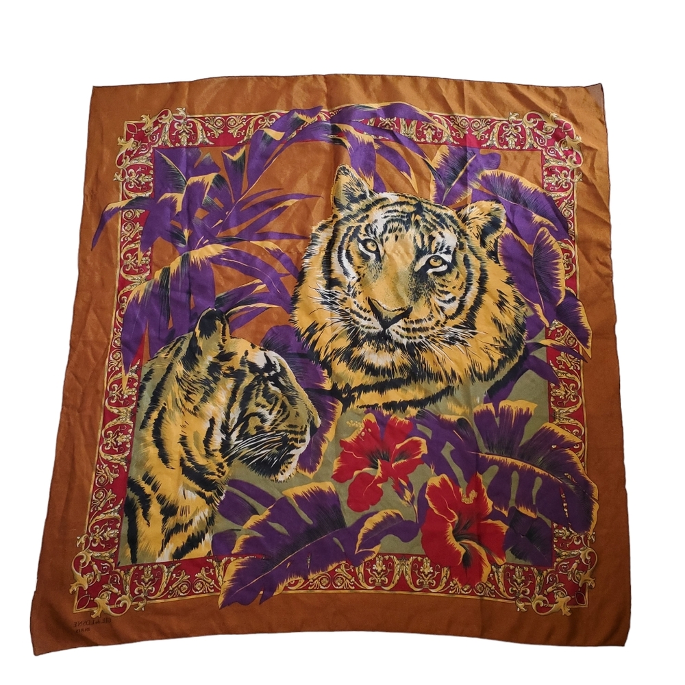 Gil De Losne Paris Vintage Tiger Scarf